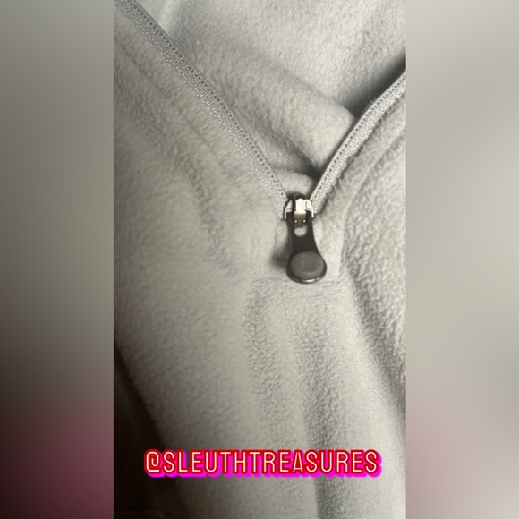 The North Face Womens Fleece 1/4 Zip Jacket Light Gray Long Sleeve Size S Logo - Picture 7 of 9